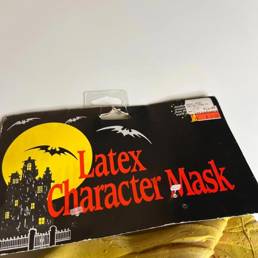 1990s Bill Clinton Mask Illusive Concepts + 90s‎ Halloween Vinyl Cape Gloves Lot